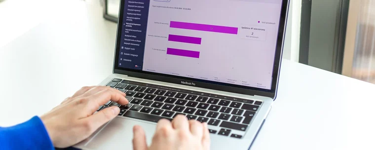 Person reviewing ecommerce analytics on a laptop