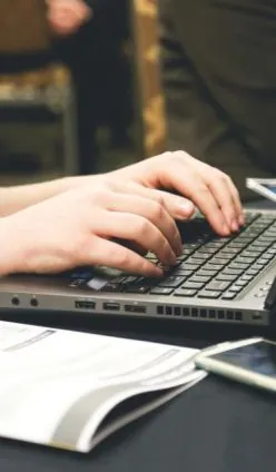 Laptop computer for digital marketing work