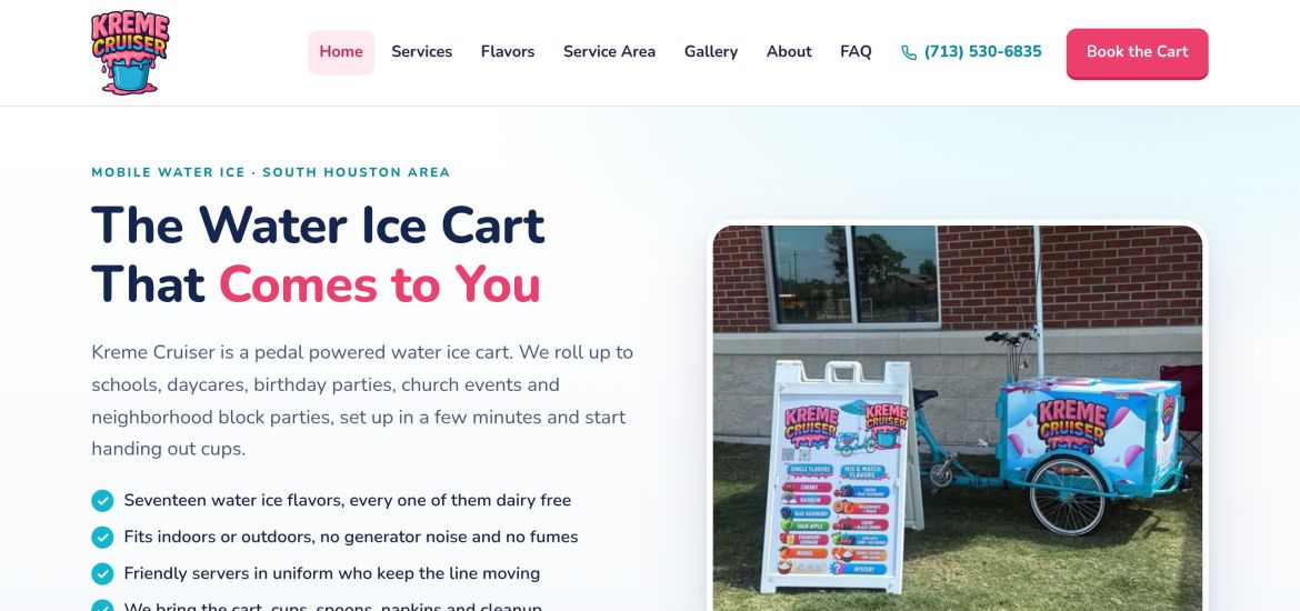 Kreme Cruiser website screenshot