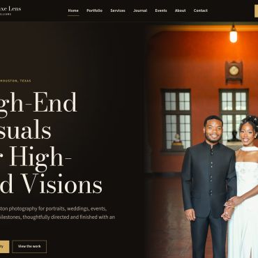 The Luxe Lens website detail screenshot