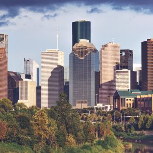 Houston skyline representing local SEO services